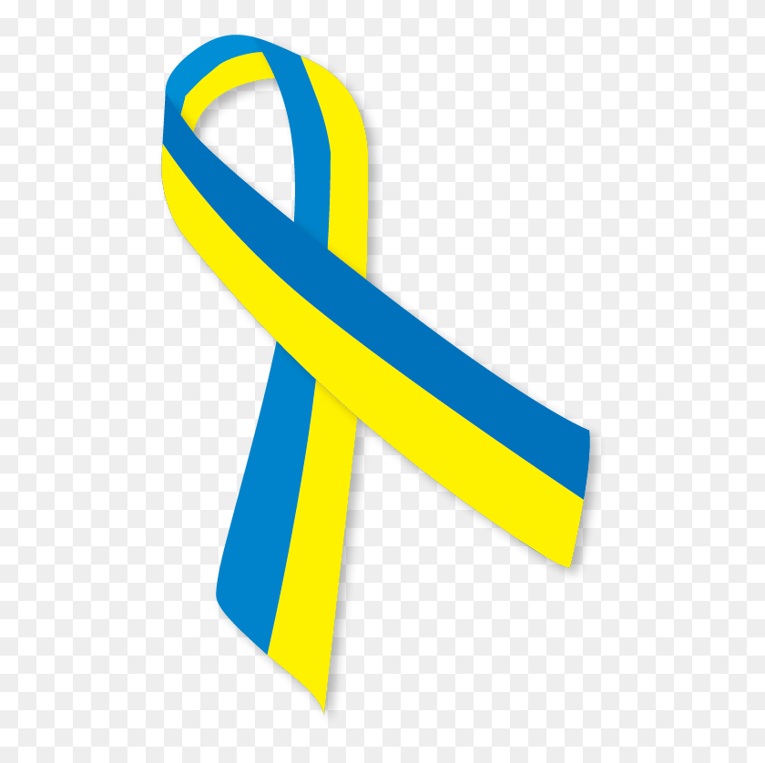 501x778 Blue And Yellow Ribbon Ua - Yellow Ribbon PNG