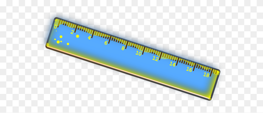 600x301 Blue And Yellow Ruler Clip Art - Ruler Clipart