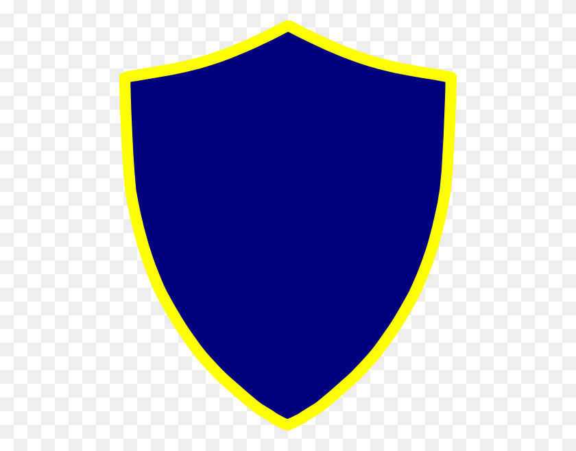 492x598 Blue And Yellow Shield Png, Clip Art For Web - Shield Outline Clipart