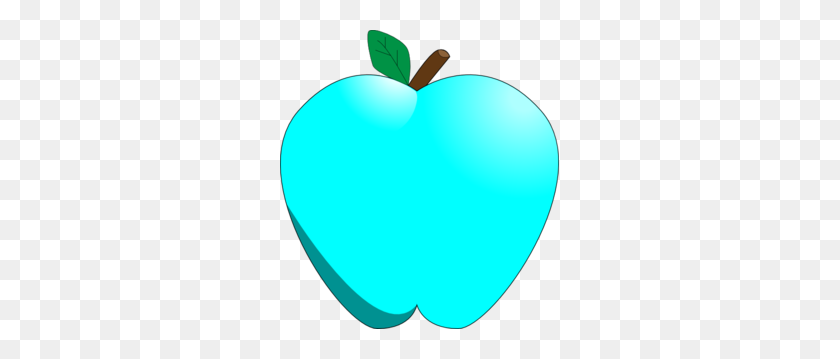 279x299 Blue Apple Clip Art - Teacher Apple Clipart