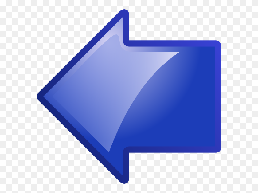 600x568 Blue Arrow Pointing Left - Pointing Arrow PNG