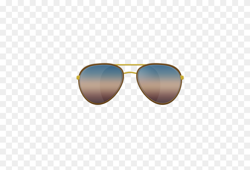 512x512 Gafas De Sol De Aviador Azules - Tratar Con Gafas Png