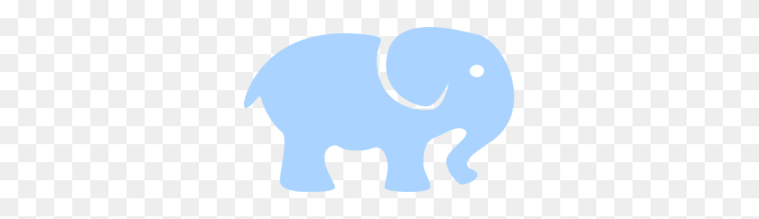 299x183 Blue Baby Elephant - Cute Elephant Clipart