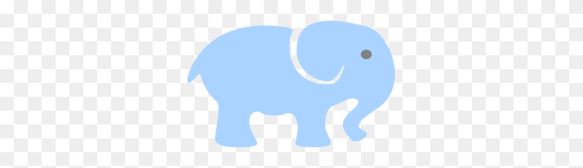 299x183 Blue Baby Elephant - Elephant Baby Clipart