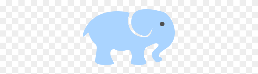 299x183 Blue Baby Elephant - Free Baby Elephant Clip Art