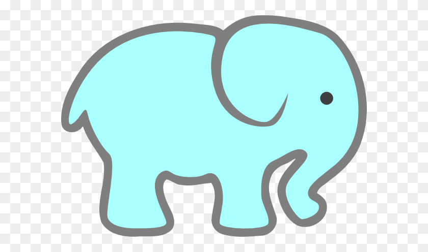 600x436 Blue Baby Elephant Clip Art - Free Baby Elephant Clip Art