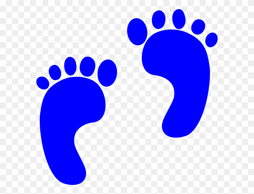 600x583 Blue Baby Footprints Clip Art - Maxine Clipart