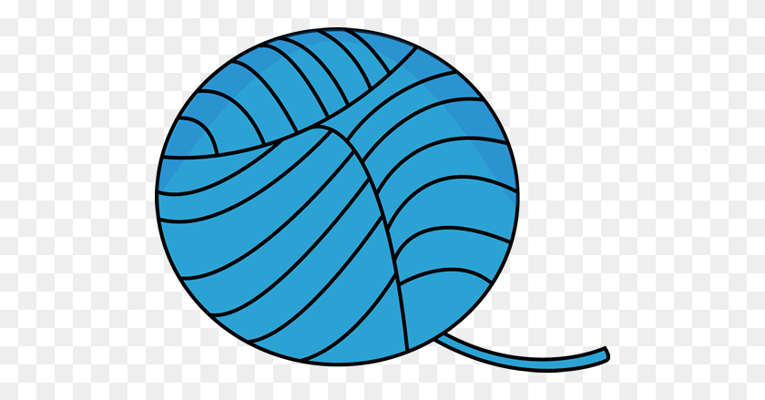 500x379 Blue Ball Of Yarn Clip Art - Blue Ball Clipart