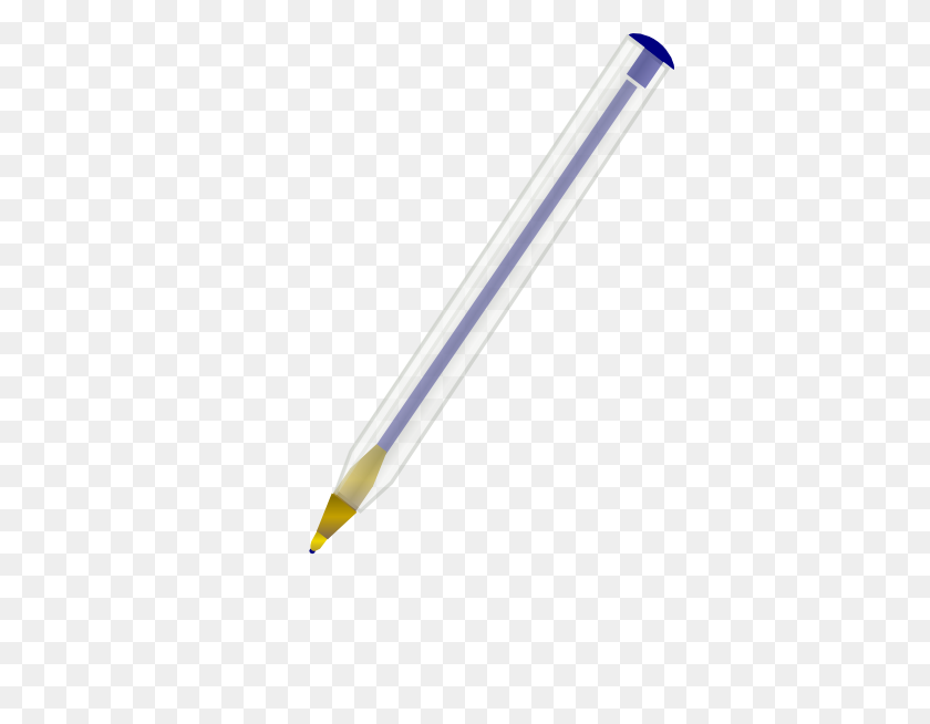 378x594 Blue Ballpoint Pen Clip Art - Pen Clipart Transparent