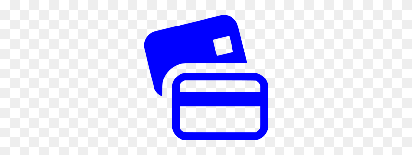 256x256 Blue Bank Cards Icon - Credit Card Icon PNG