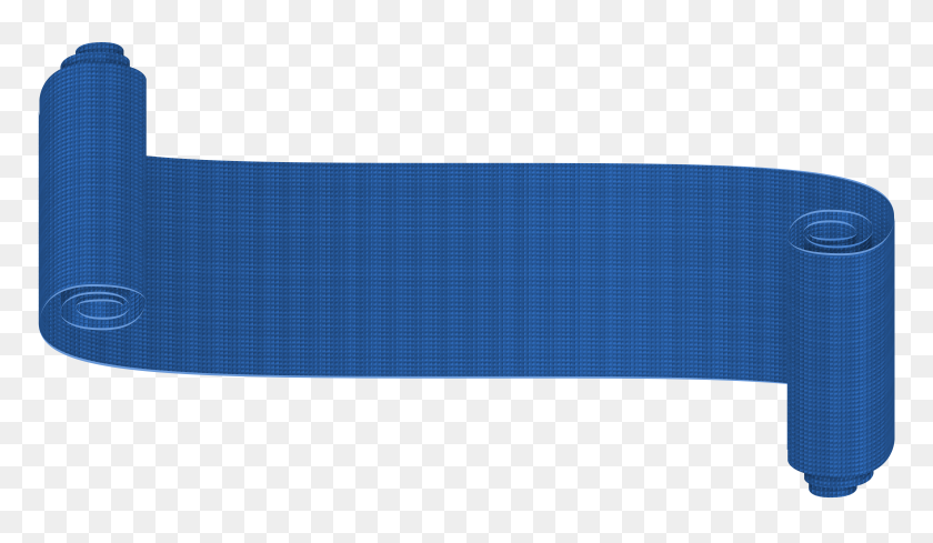 8000x4407 Blue Banner Ribbon Deco Png Clip Art - Headband Clipart