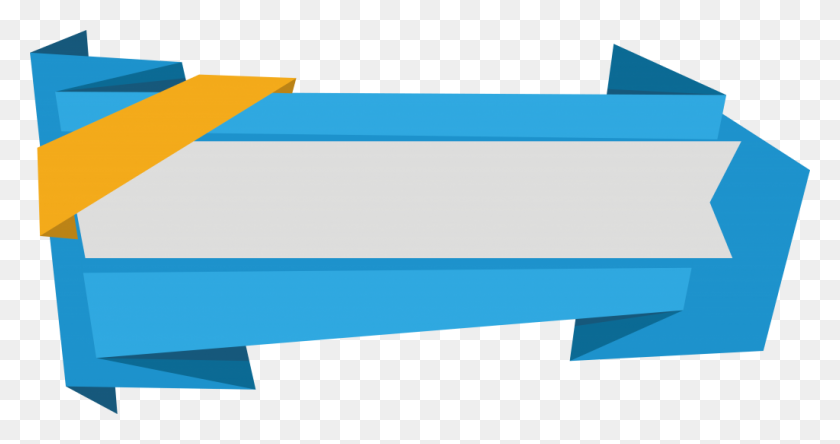 1024x505 Blue Banner Vector Free Png Vector, Clipart - Free PNG