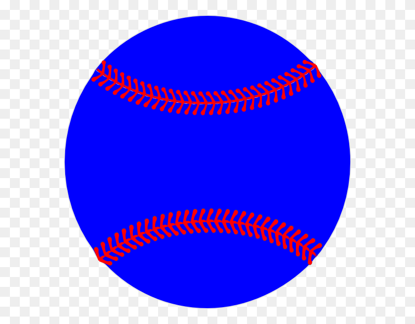 582x595 Синий Бейсбол, Красная Шнуровка Скачать Картинки - Бейсбол Клипарт Png