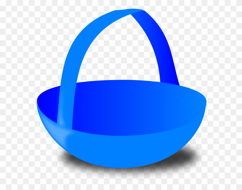 594x600 Blue Basket Clip Art - Empty Basket Clipart