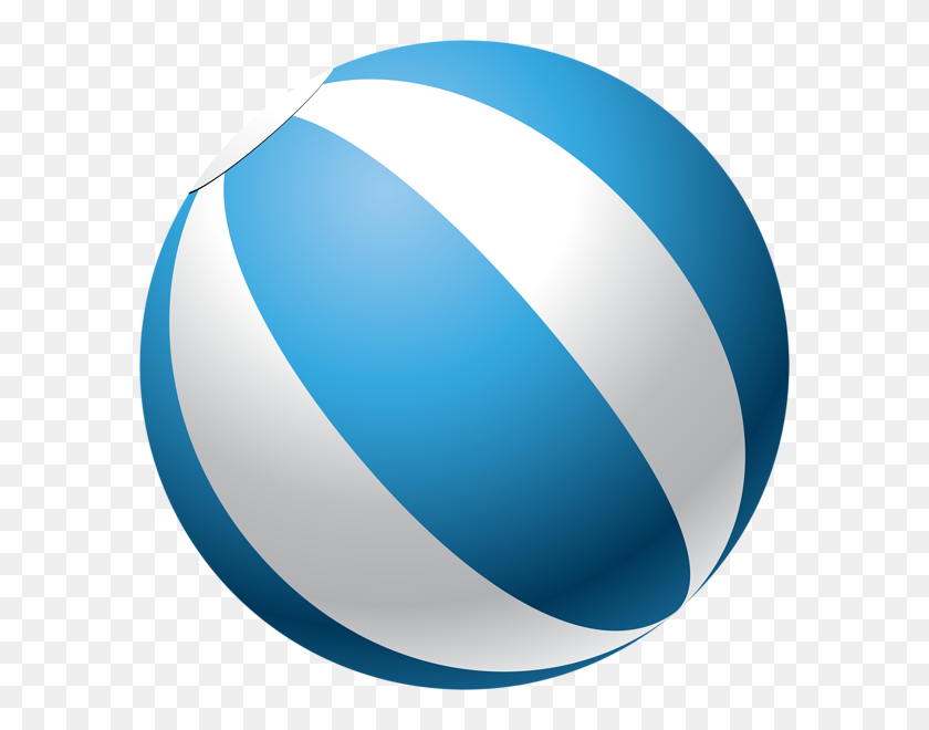 600x600 Синий Пляжный Мяч Прозрачный Картинки - Синий Мяч Клипарт