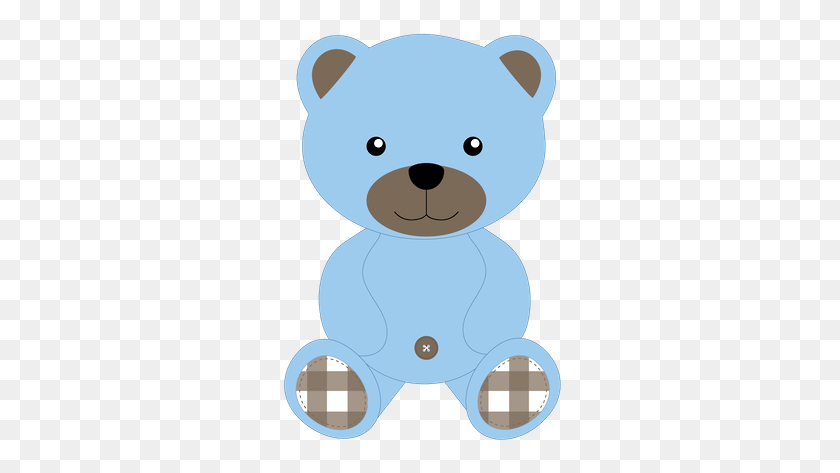 286x413 Blue Bear Cute Bear Clip Art Baby, Bear And Teddy Bear - Oso Clipart