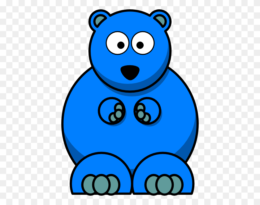 444x600 Blue Bear Paw Clipart - Bear Paw Clipart
