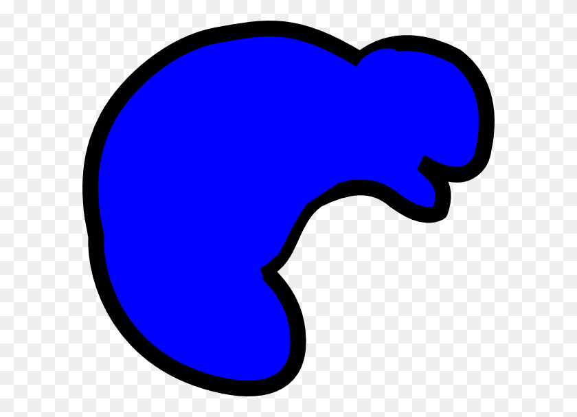 600x547 Blue Beaver Png, Clip Art For Web - Blob Clipart