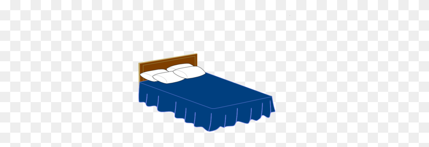 297x228 Blue Bed Png, Clip Art For Web - Bed Clipart Transparent