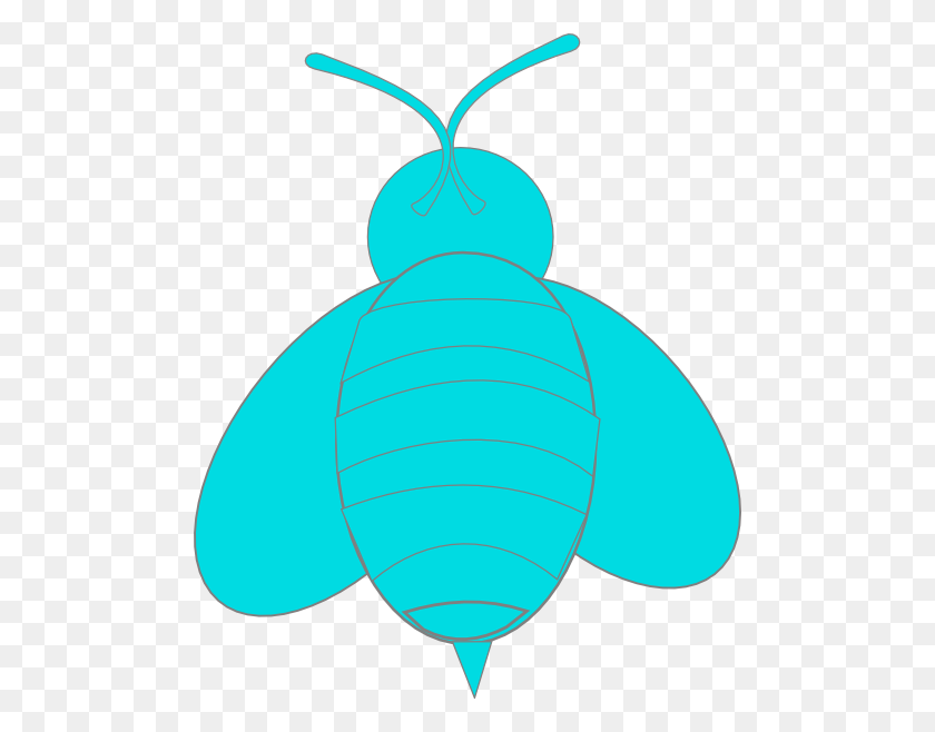 492x598 Blue Bee Png, Clip Art For Web - Bee Clipart PNG