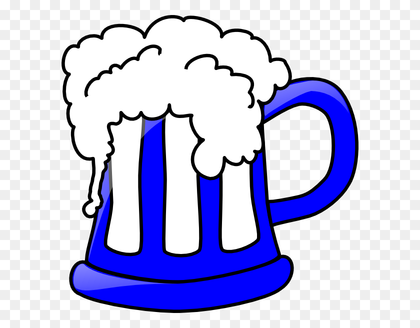 594x596 Blue Beer Mug Clip Arts Download - Mug Clipart