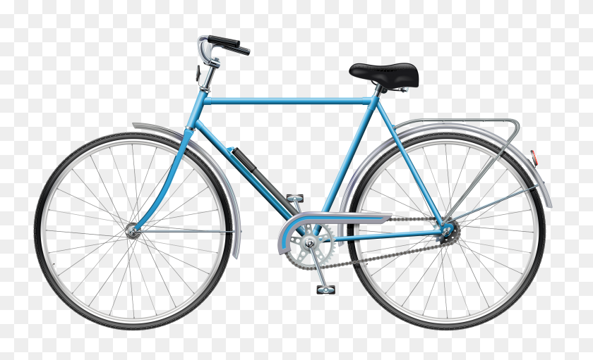 5114x2957 Blue Bicycle Png Clip Art - Rim Clipart