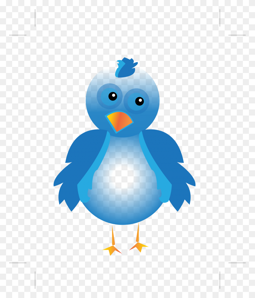 1495x1765 Синяя Птица В Мультяшном Стиле Иконки Png - Мультфильм Птица Png