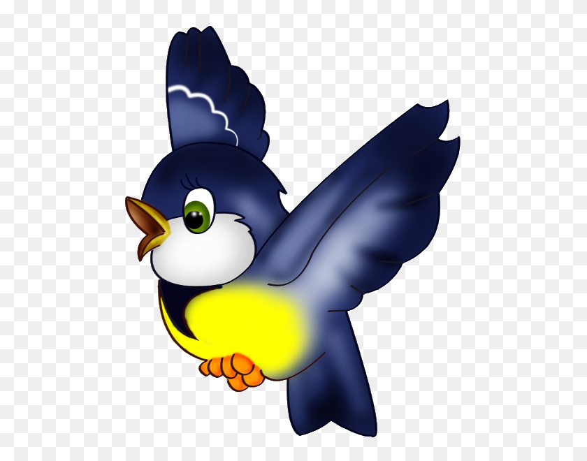 600x600 Blue Bird Clip Art - Flying Bird Clipart