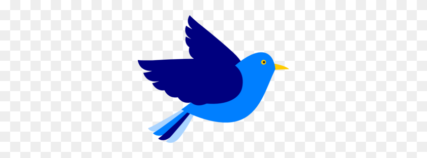 298x252 Blue Bird Right Clip Art - Songbird Clipart