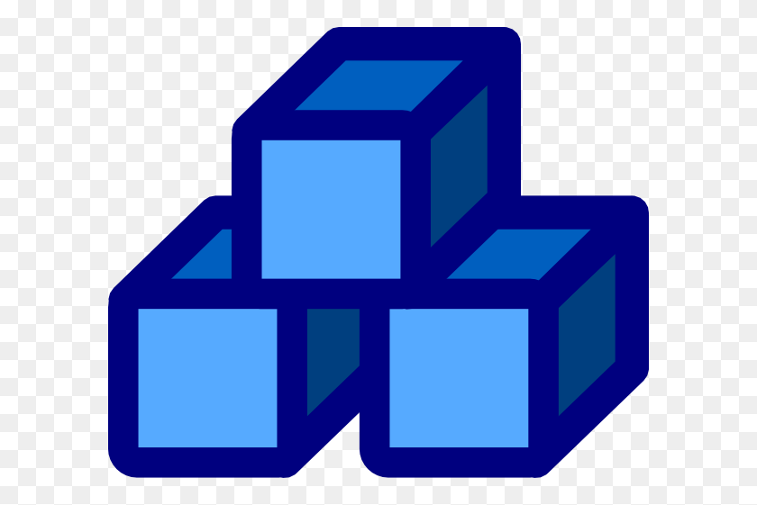 600x501 Blue Blocks Clip Art - Blocks Clipart