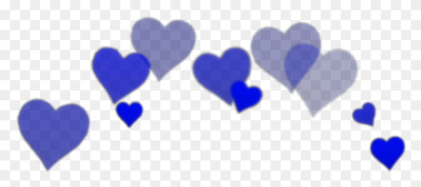 1512x608 Синее Голубое Сердце Голубые Сердца Эстетическая Фритхаус Корона Png - Эстетический Гиф Png