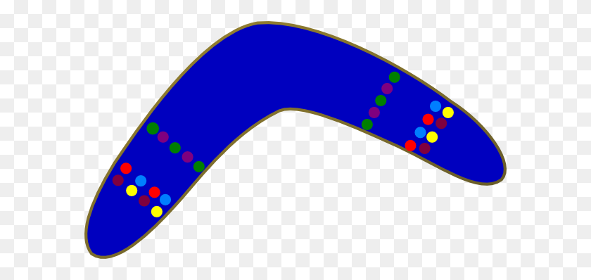 600x338 Blue Boomerang Clip Art - Boomerang Clipart