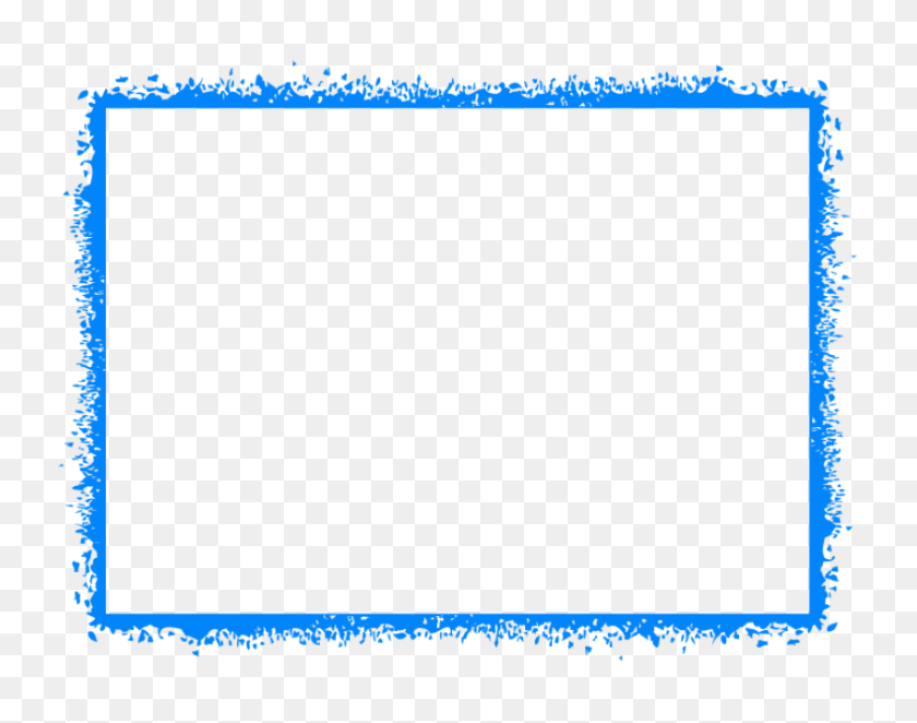 851x657 Blue Border Frame Png - Blue Rectangle PNG