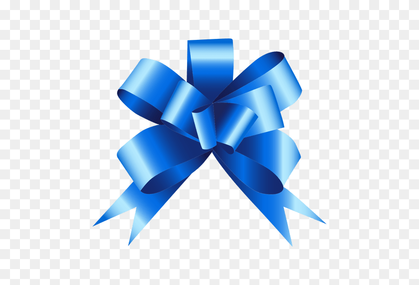 512x512 Синий Лук Подарок - Подарочный Лук Png