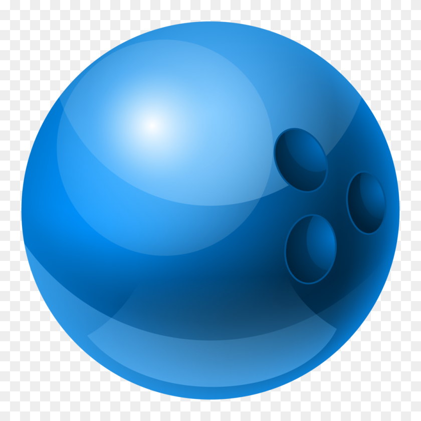 1000x1000 Blue Bowling Ball Png Clipart - Sphere PNG