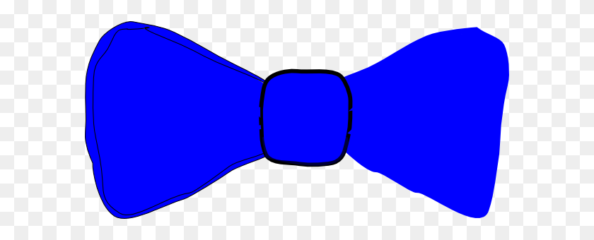 600x280 Blue Bowtie Clip Art - Bow Tie Clipart Free