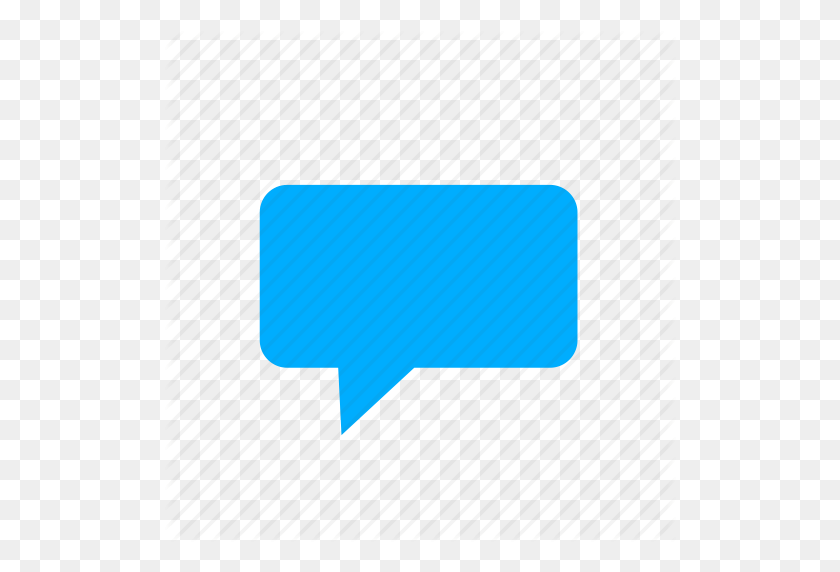 512x512 Blue, Bubble, Chat, Comment, Comments, Message Icon - Message Bubble PNG