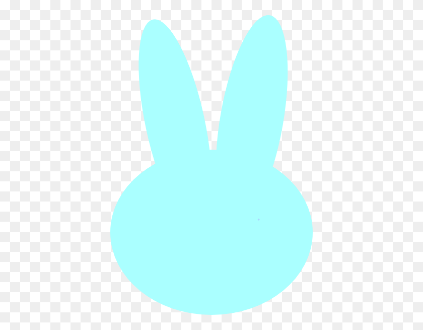 402x595 Blue Bunny Head Clip Art - Bunny Head Clipart