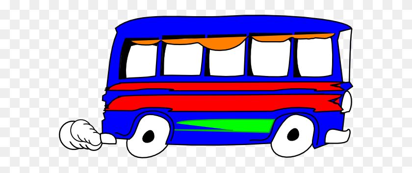600x293 Blue Bus Clip Art - Bus Station Clipart