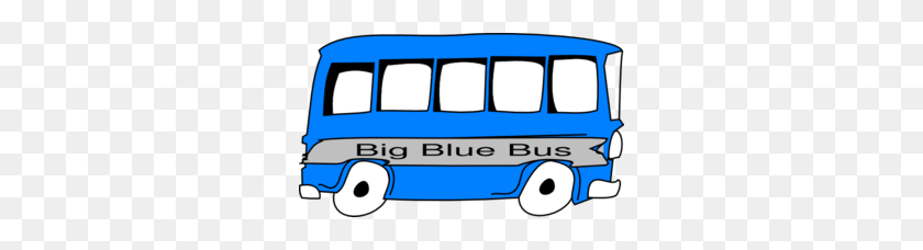 296x168 Blue Bus Clipart - Charter Bus Clipart