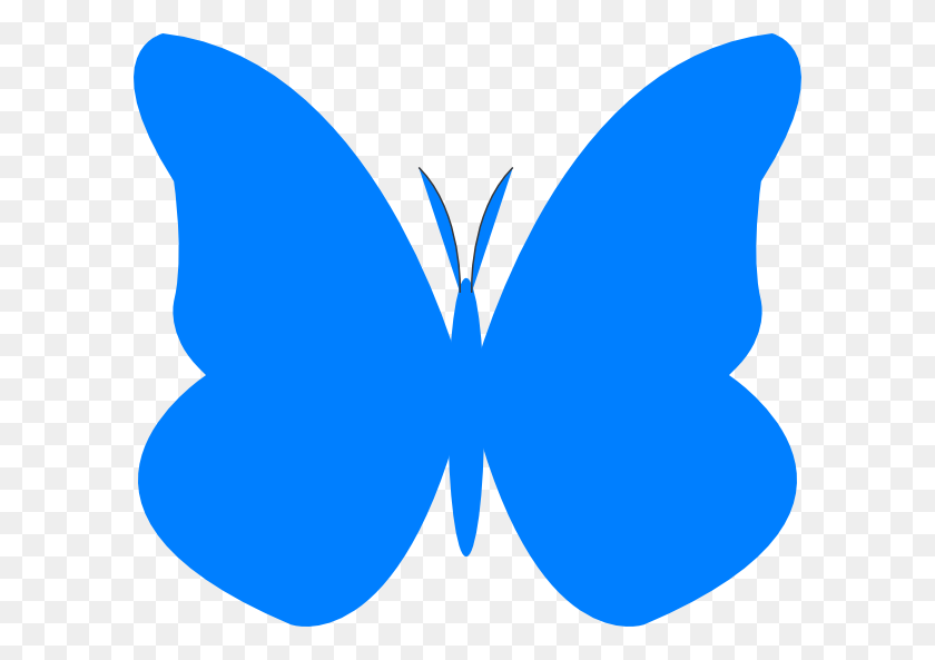 600x533 Blue Butterfly Clip Art - Transparent Butterfly Clipart