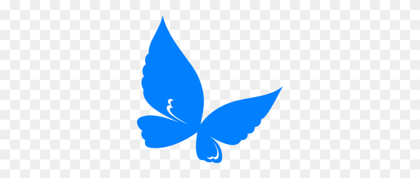 292x297 Blue Butterfly Clip Art - Blue Butterfly Clipart
