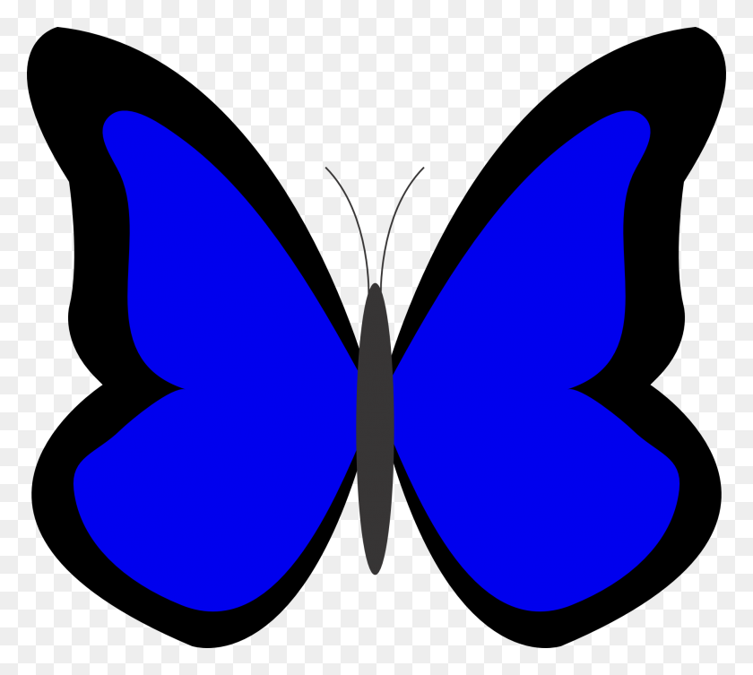 1969x1750 Голубая Бабочка Картинки - Синий Клипарт