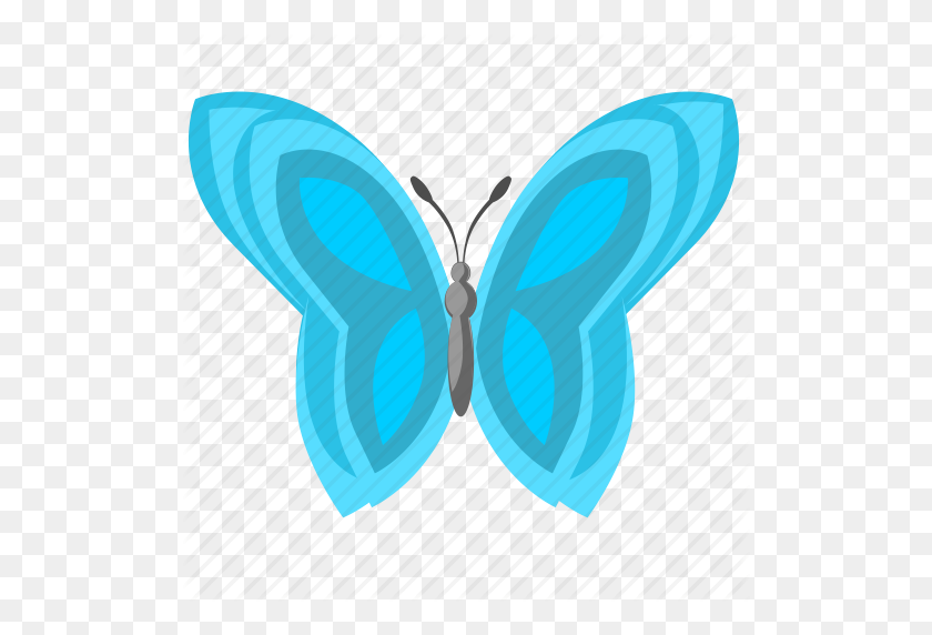 512x512 Синий, Бабочка, Цветной, Значок Крылья - Крылья Бабочки Png