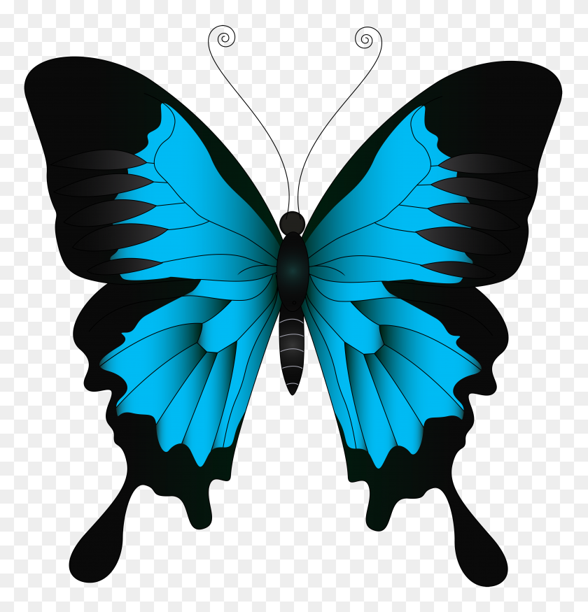 4783x5000 Голубая Бабочка Png Картинки - Весенняя Бабочка Клипарт