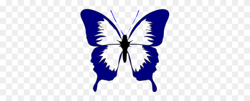 299x279 Blue Butterfly Png, Clip Art For Web - Butterfly Net Clipart