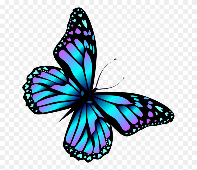 650x663 Blue Butterfly Png High Quality Image Png Arts - Butterfly PNG