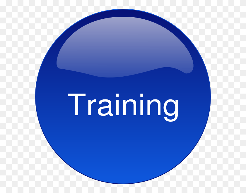 600x600 Blue Button Training Png, Clip Art For Web - Training Clipart