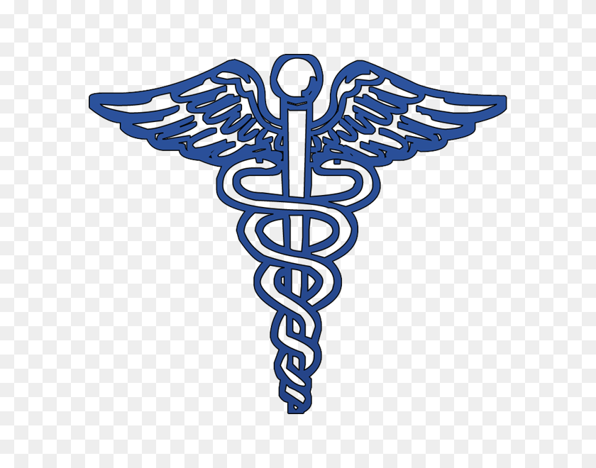 600x600 Blue Caduceus Medical Symbol Clipart Image - Medical PNG