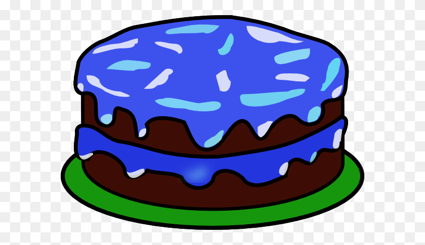 600x425 Blue Cake With No Candle Png, Clip Art For Web - Candle Clipart